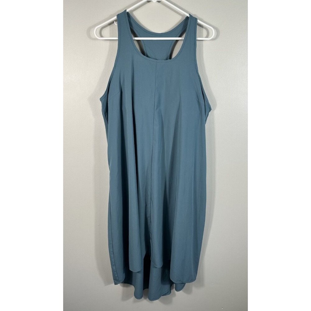 Halara Dress Women Large Blue Breezeful Racer Back Midi Quick Dry